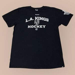 LA King's Stanley Cup 2014 Shirt Mens Large Black Graphic Crew Neck Short Sleeve